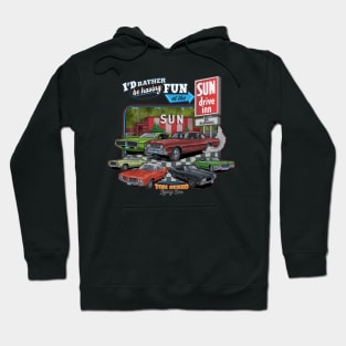 Tom Senko Legacy Cars Sun Drive Inn Hoodie